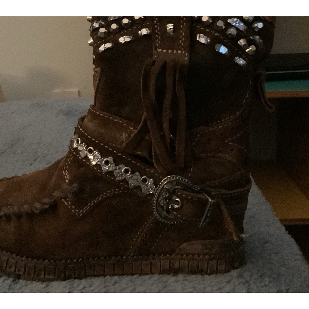 El Vaquero Yara Primus; Wedge Suede Fringe boots